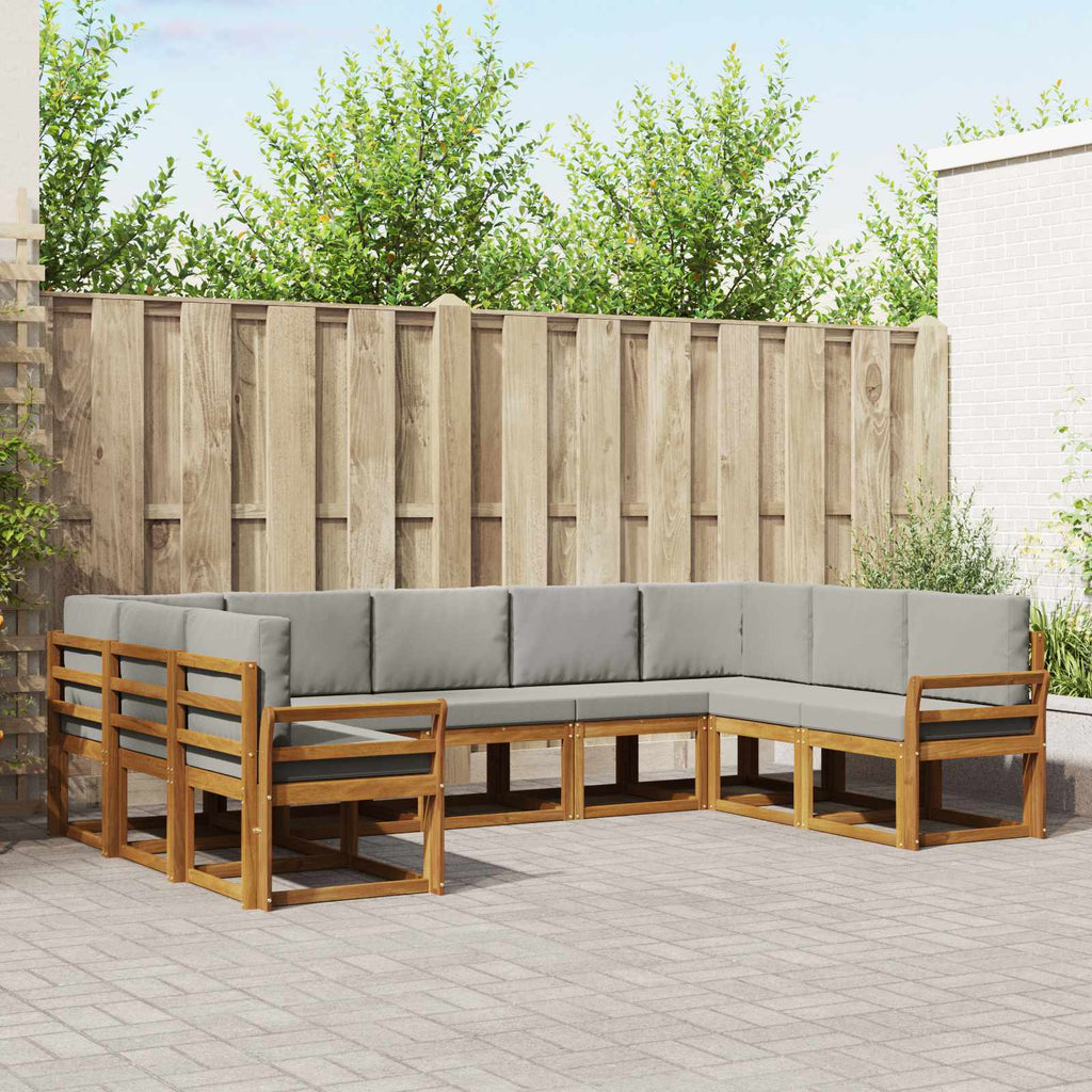 Conjunto de sofás de exterior 5 pcs Blanco y Antracita