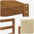 Conjunto de sofás de exterior con cojín 10 pcs Natural y Beige