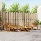Conjunto de sofás de exterior 5 pcs Blanco y Antracita