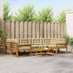 Conjunto de sofás de exterior 5 pcs Blanco y Antracita