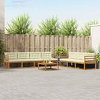 Conjunto de sofás de exterior 7 pcs Blanco y Antracita