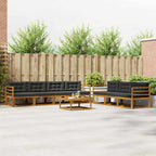 Conjunto de sofás de exterior 7 pcs Blanco y Antracita
