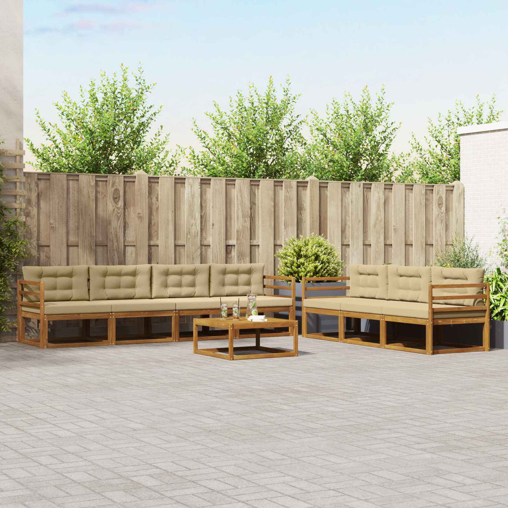 Conjunto de sofás de exterior 7 pcs Blanco y Antracita