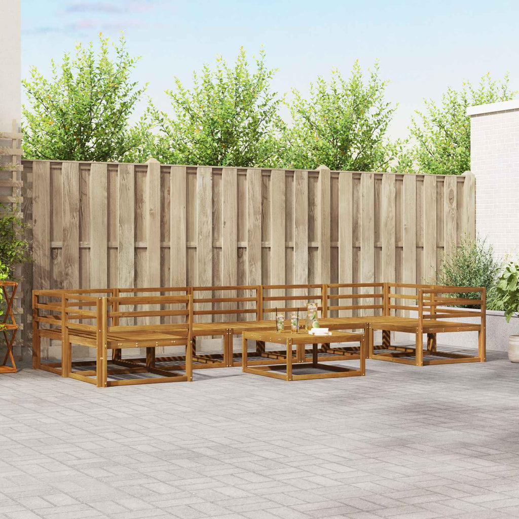 Conjunto de sofás de exterior 6 pcs Blanco y Antracita