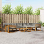 Conjunto de sofás de exterior 6 pcs Blanco y Antracita