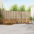 Conjunto de sofás de exterior 7 pcs Natural