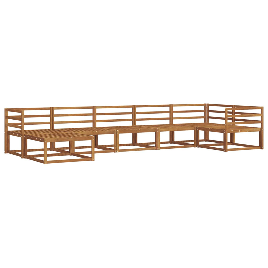 Conjunto de sofás de exterior 7 pcs Natural