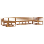 Conjunto de sofás de exterior 7 pcs Natural