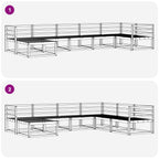 Conjunto de sofás de exterior 7 pcs Natural