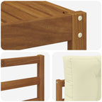 Conjunto de sofás de exterior con cojín 7 pcs Natural y Crema