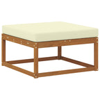 Conjunto de sofás de exterior con cojín 7 pcs Natural y Crema
