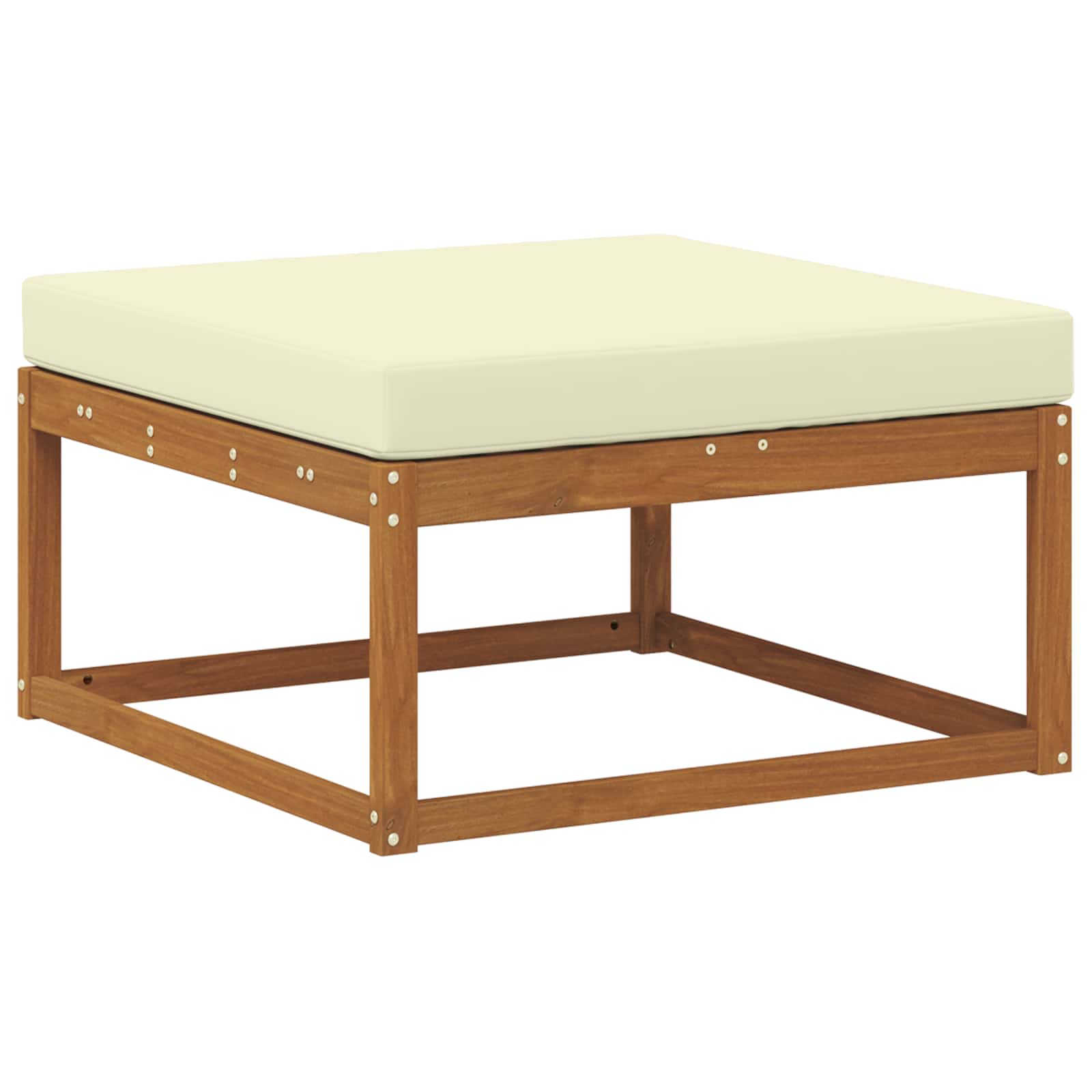 Conjunto de sofás de exterior con cojín 7 pcs Natural y Crema