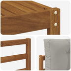Conjunto de sofás de exterior 7 pcs Gris Natural y Claro
