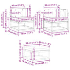 Conjunto de sofás de exterior 7 pcs Gris Natural y Claro