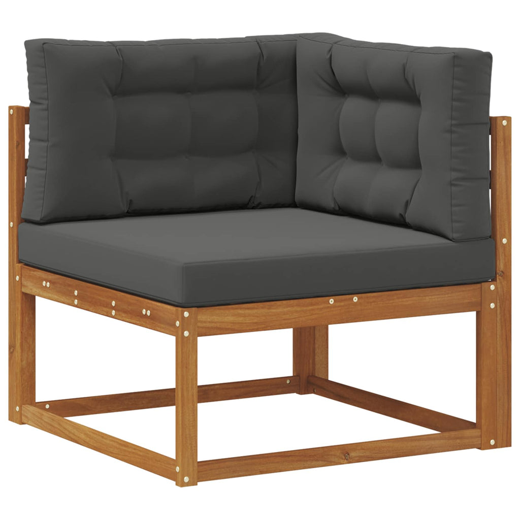 Conjunto de sofás de exterior 7 pcs Natural y Antracita