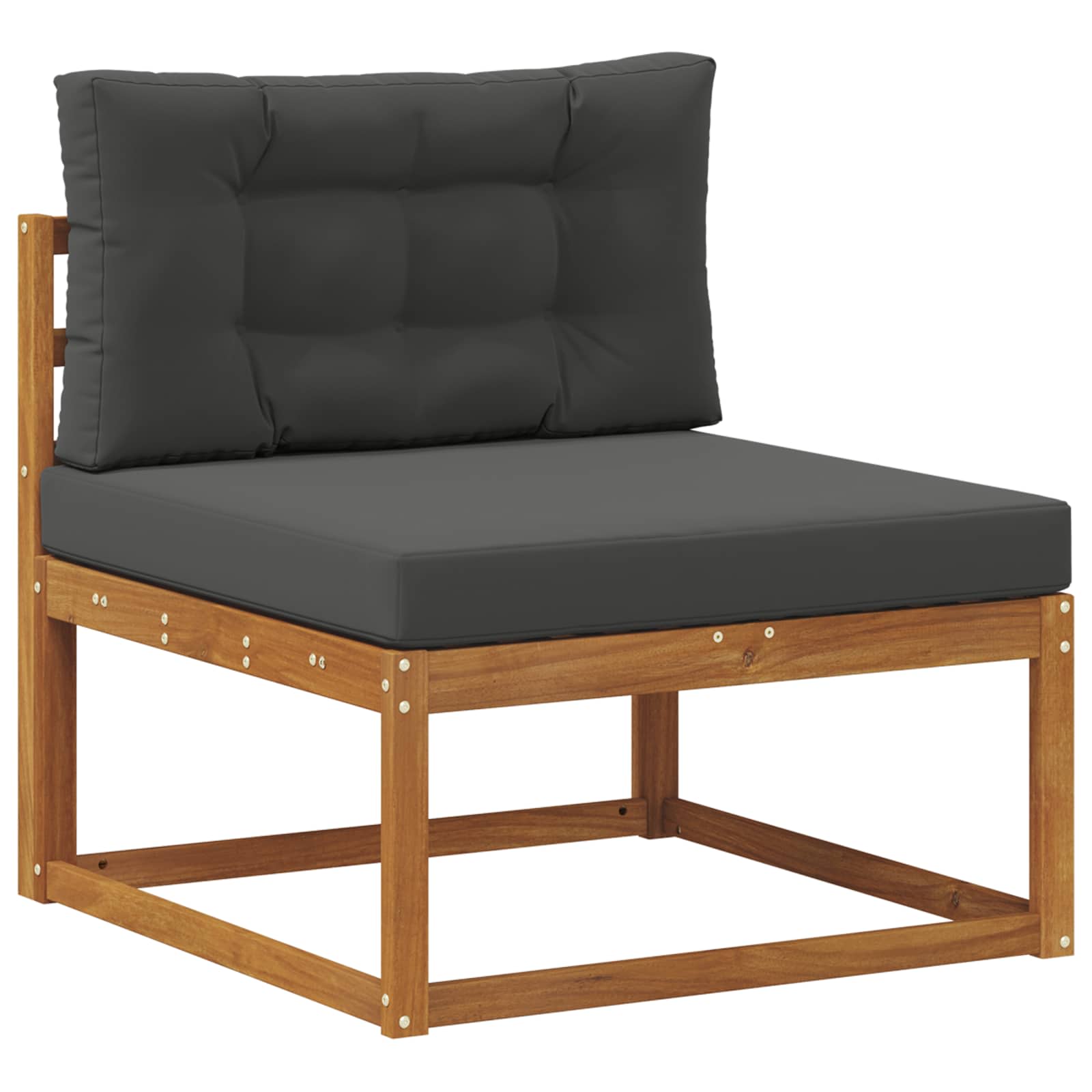 Conjunto de sofás de exterior 7 pcs Natural y Antracita