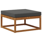 Conjunto de sofás de exterior 7 pcs Natural y Antracita