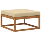 Conjunto de sofás de exterior con cojín 7 pcs Natural y Beige