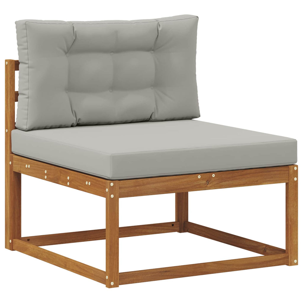 Conjunto de sofás de exterior 8 pcs Gris Natural y Claro