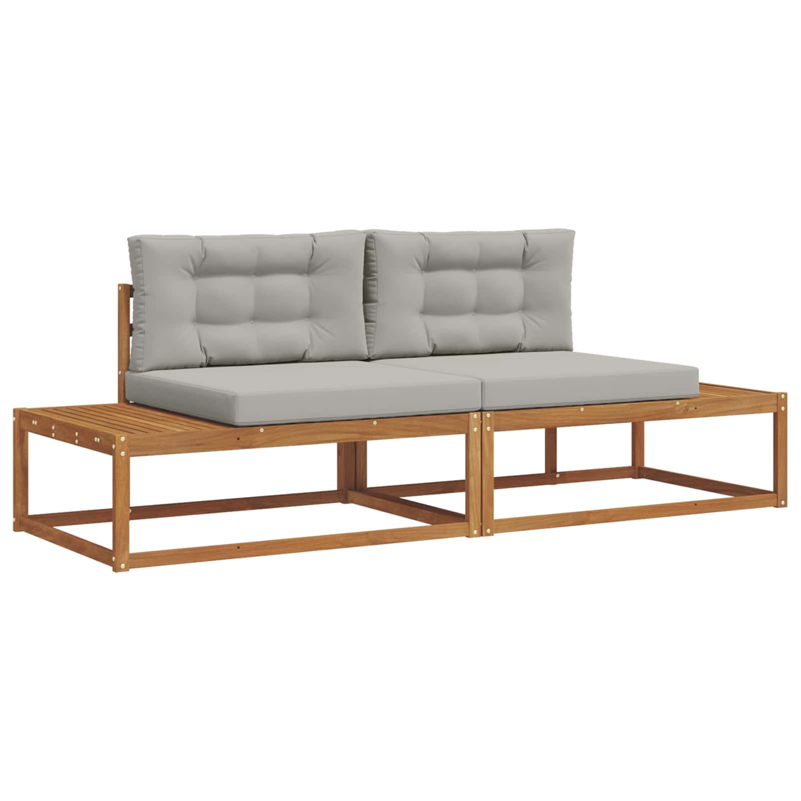 Conjunto de sofás de exterior con cojín Gris Natural y Claro