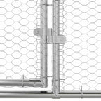 Jaula para pollos 2 pcs Plateado 400 x 200 x 200 cm
