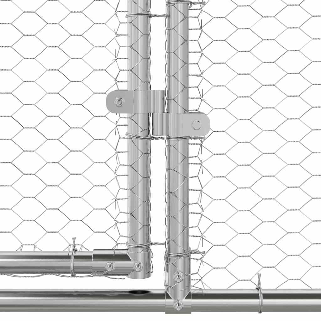 Jaula para pollos 2 pcs Plateado 400 x 200 x 200 cm