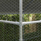 Jaula para pollos 2 pcs Plateado 400 x 200 x 200 cm