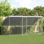 Jaula para pollos 2 pcs Plateado 400 x 200 x 200 cm