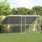 Jaula para pollos 2 pcs Plateado 400 x 200 x 200 cm