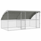 Jaula para pollos 2 pcs Plateado 400 x 200 x 200 cm