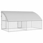 Jaula para pollos 2 pcs Plateado 400 x 200 x 200 cm