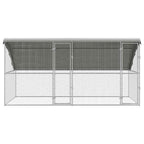 Jaula para pollos 2 pcs Plateado 400 x 200 x 200 cm