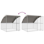 Jaula para pollos 2 pcs Plateado 400 x 200 x 200 cm