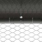 Jaula para pollos 2 pcs Plateado 400 x 200 x 200 cm acero y PE