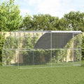 Jaula para pollos 2 pcs Plateado 400 x 200 x 200 cm acero y PE