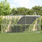 Jaula para pollos 2 pcs Plateado 400 x 200 x 200 cm acero y PE