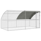 Jaula para pollos 2 pcs Plateado 400 x 200 x 200 cm acero y PE