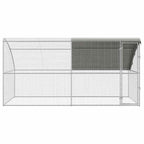 Jaula para pollos 2 pcs Plateado 400 x 200 x 200 cm acero y PE