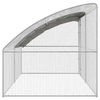 Jaula para pollos 2 pcs Plateado 400 x 200 x 200 cm acero y PE