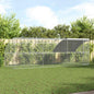 Jaula para pollos 2 pcs Plateado 400 x 200 x 200 cm acero y PE