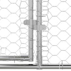 Refugio para perros 2 pcs Plateado 4 x 2 x 2 m