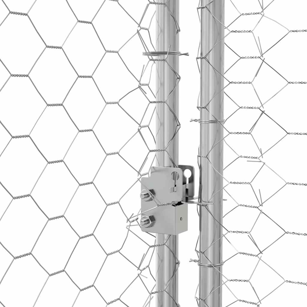 Refugio para perros 2 pcs Plateado 4 x 2 x 2 m
