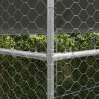Refugio para perros 2 pcs Plateado 4 x 2 x 2 m
