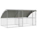 Refugio para perros 2 pcs Plateado 4 x 2 x 2 m