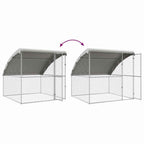 Refugio para perros 2 pcs Plateado 4 x 2 x 2 m