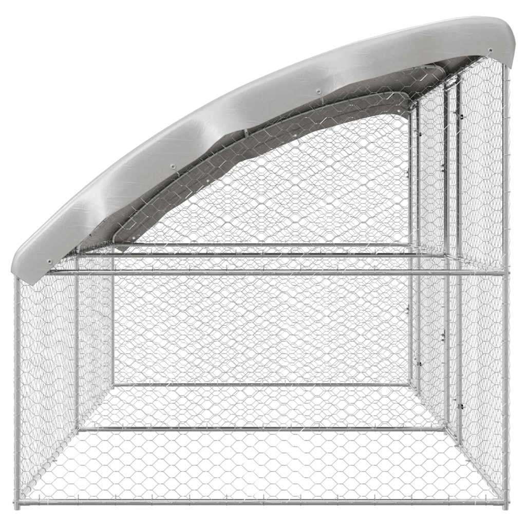 Refugio para perros 2 pcs Plateado 4 x 2 x 2 m