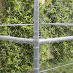 Refugio para perros 2 pcs Plateado 4 x 2 x 2 m
