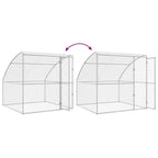 Refugio para perros 2 pcs Plateado 4 x 2 x 2 m