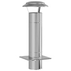 Extensión de Chimenea Plateado 25 x 25 x 65 cm Acero inoxidable