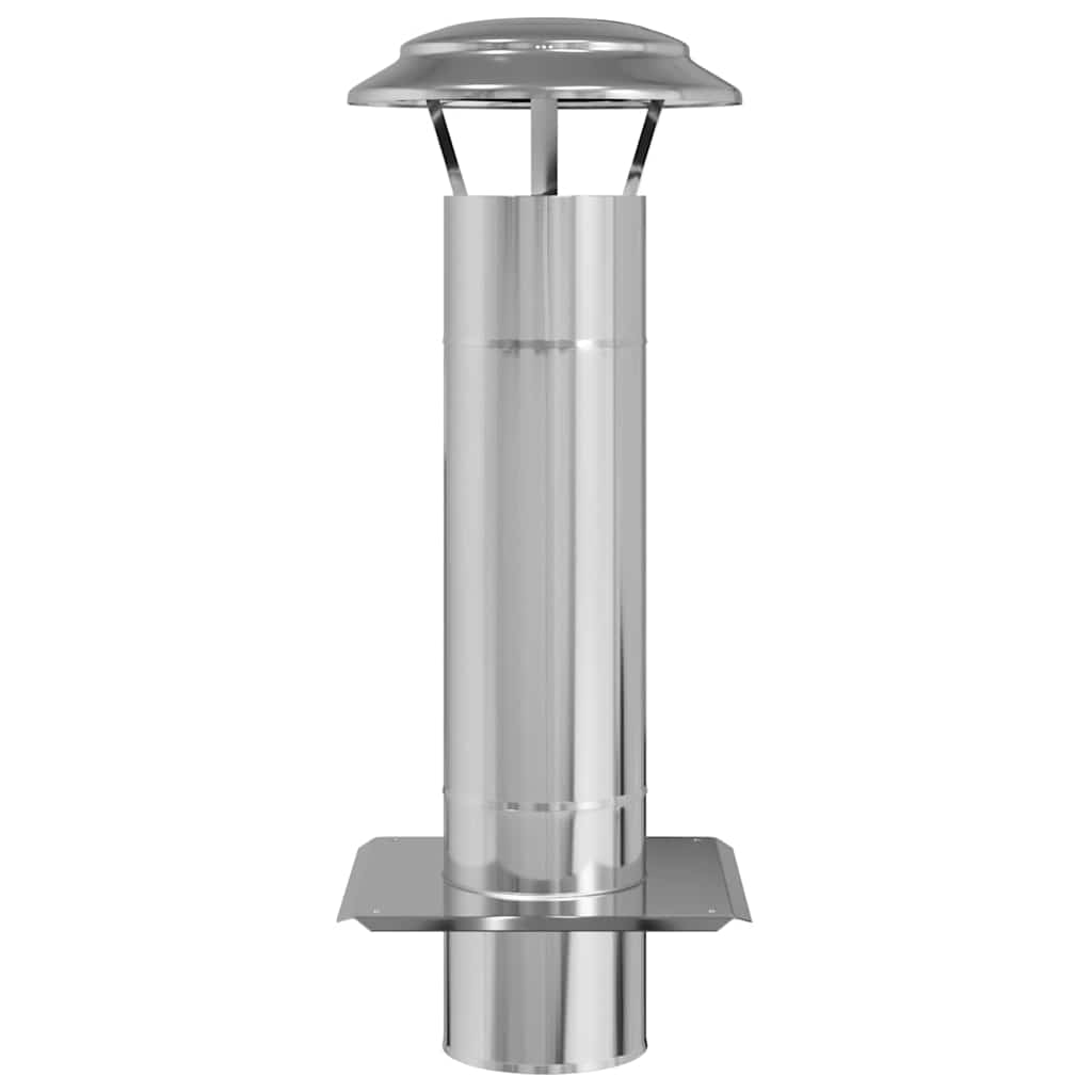 Extensión de Chimenea Plateado 25 x 25 x 65 cm Acero inoxidable